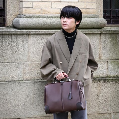 豊岡鞄認定 ダレスバッグ 本革付属 Mサイズ YK7【LIZARD】