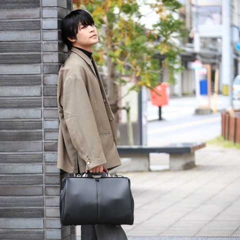 豊岡鞄認定 ダレスバッグ 本革付属 Mサイズ YK7【LIZARD】