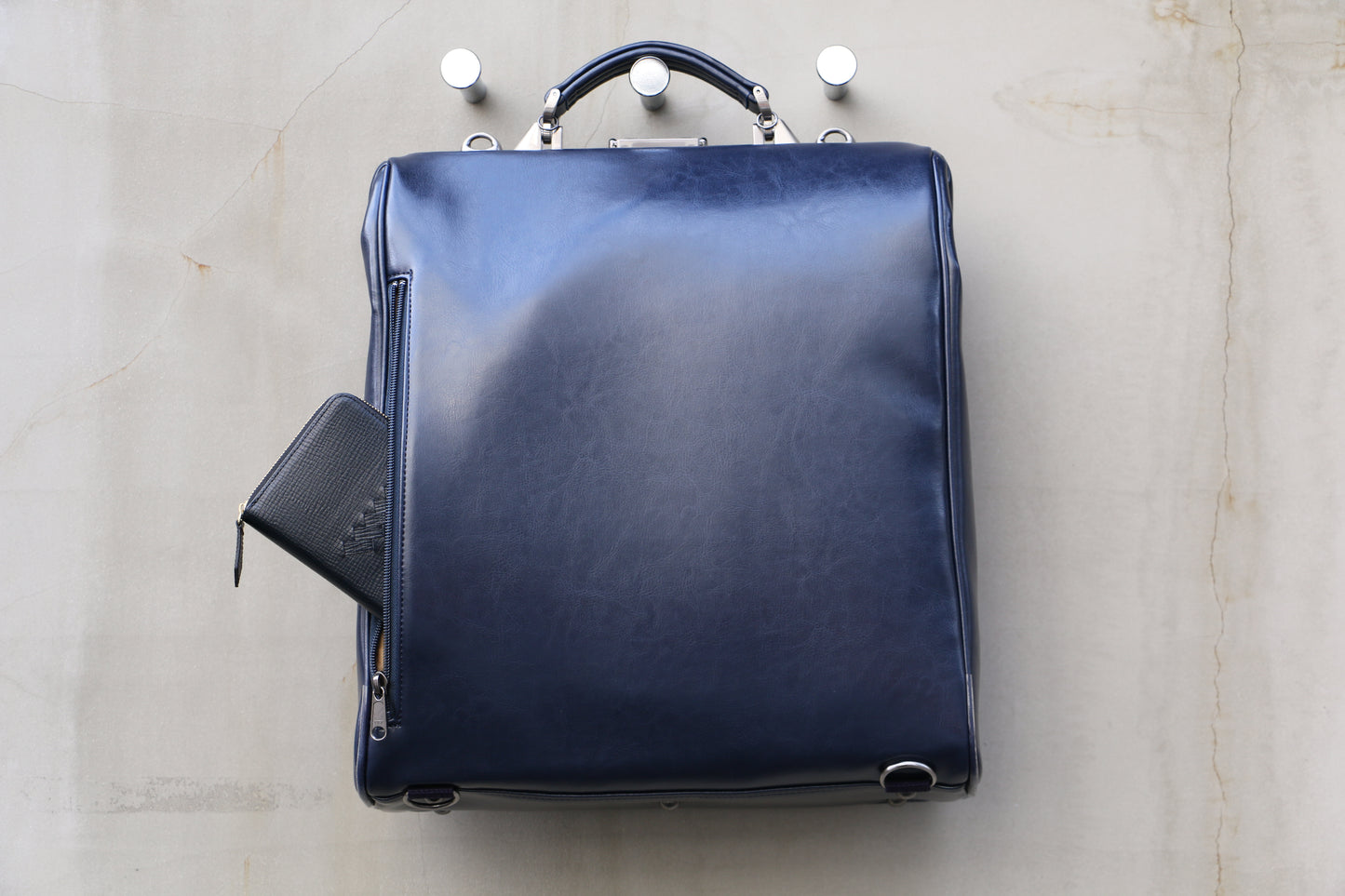 ◆【ナチュラル木手SET】ダレスバッグ 縦型XLサイズ Y3XL【LIGHT】ネイビー