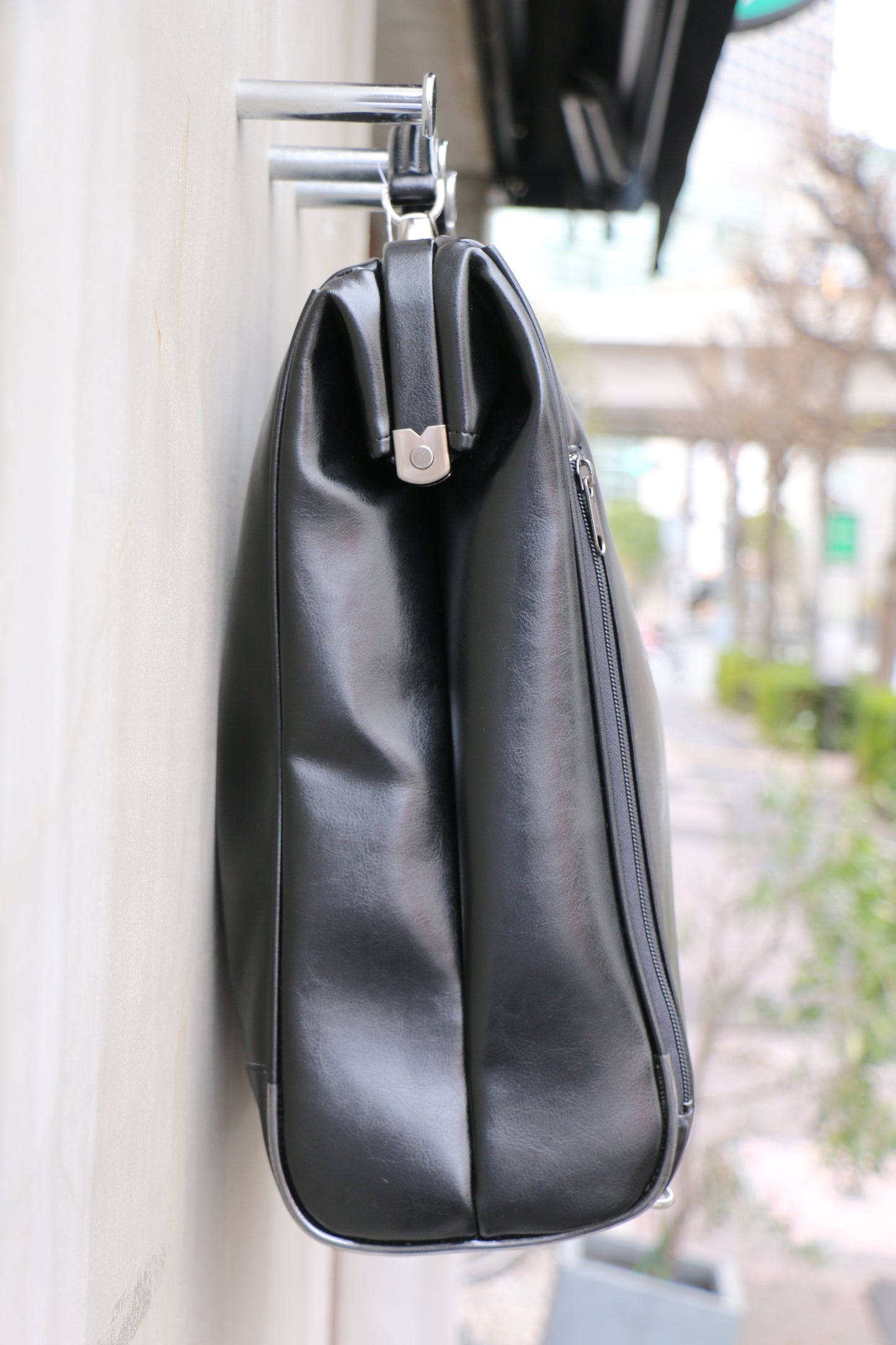 ◆【ウォルナット木手SET】ダレスバッグ 縦型XLサイズ Y3XL【LIGHT】ブラック