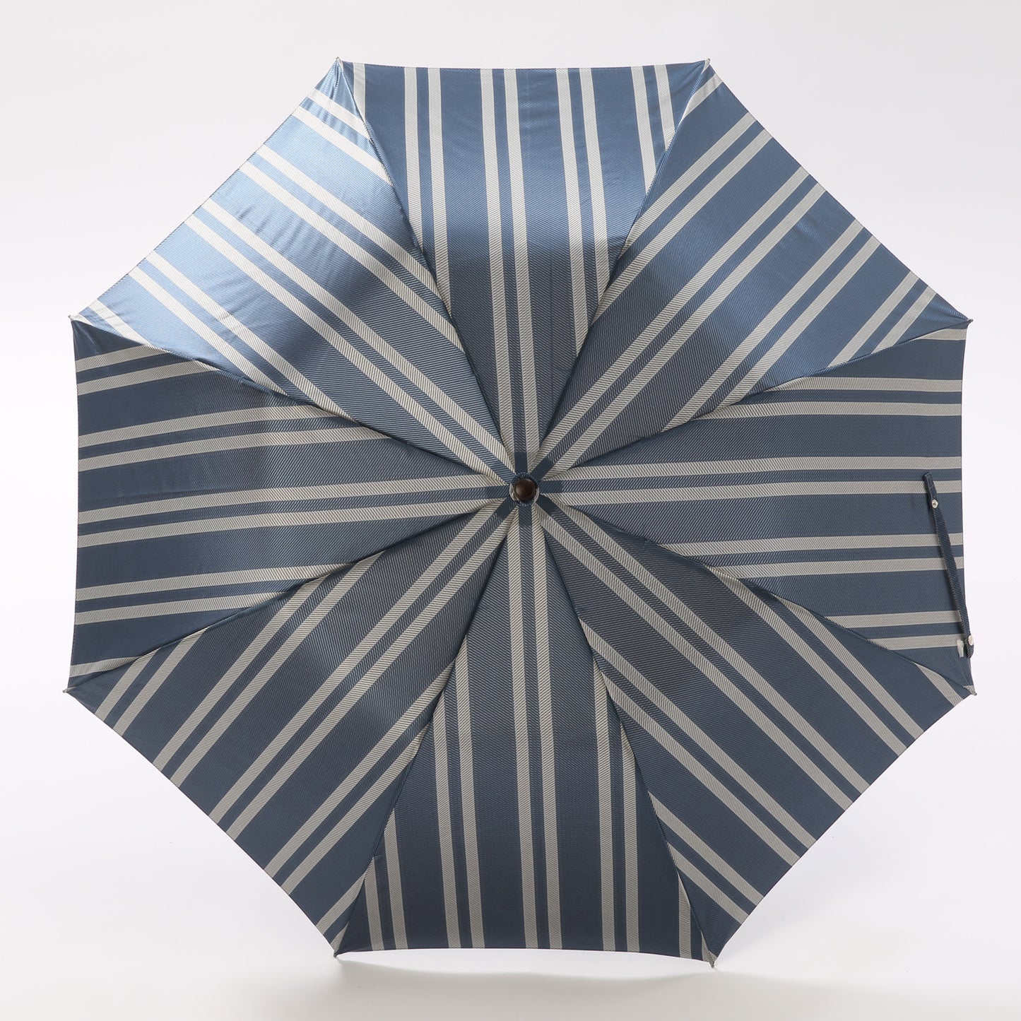 【当店限定品】Ramuda 漆塗り 折り畳み傘 レジメンタル 漆小曲 耐風骨 折りたたみ傘 軽量 55cm ラムダ 甲州織 NM216305-SAX