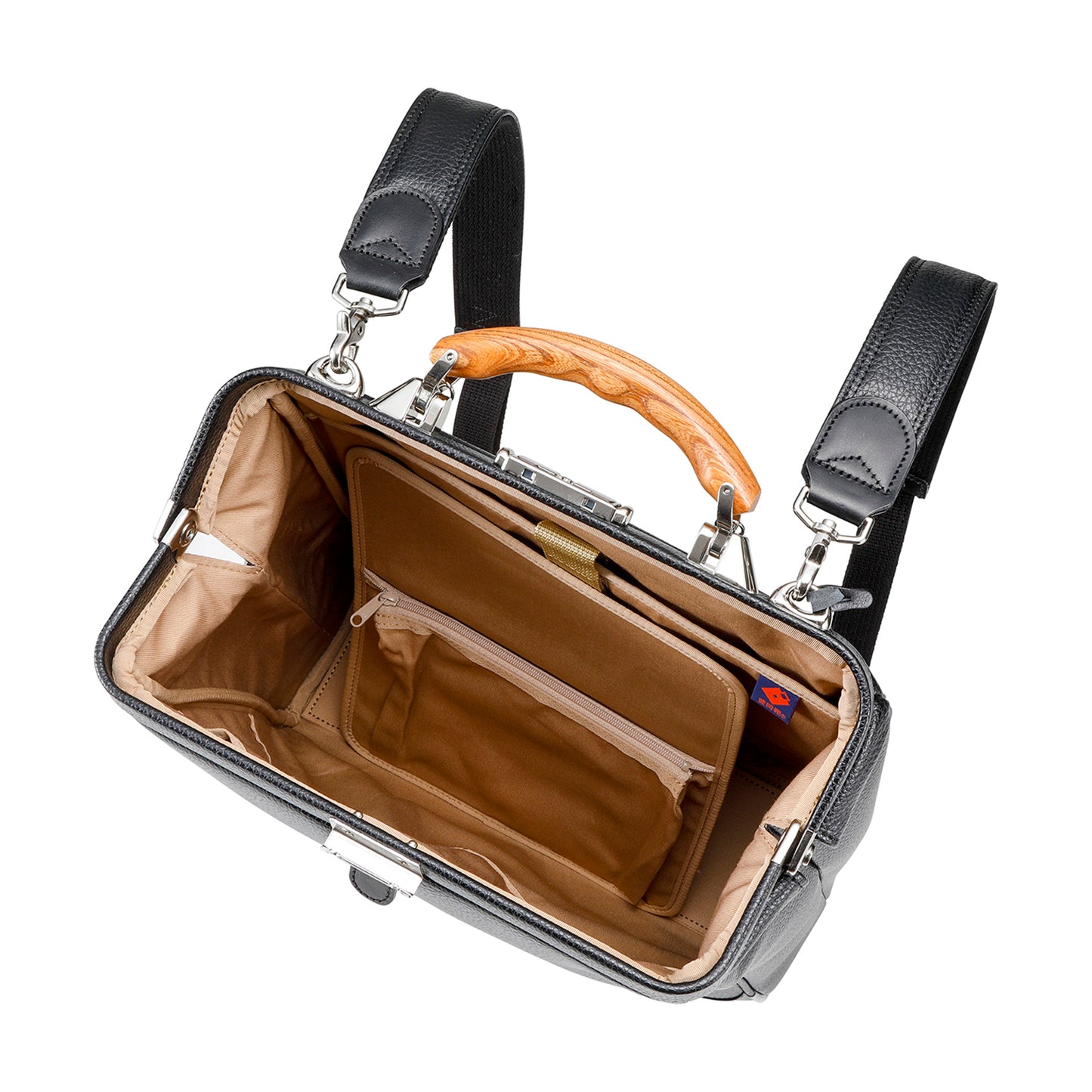 ◆豊岡鞄認定 【カバンの骨SET】ダレスバッグ 本革付属 Mサイズ YK3ME【ELK】ブラック