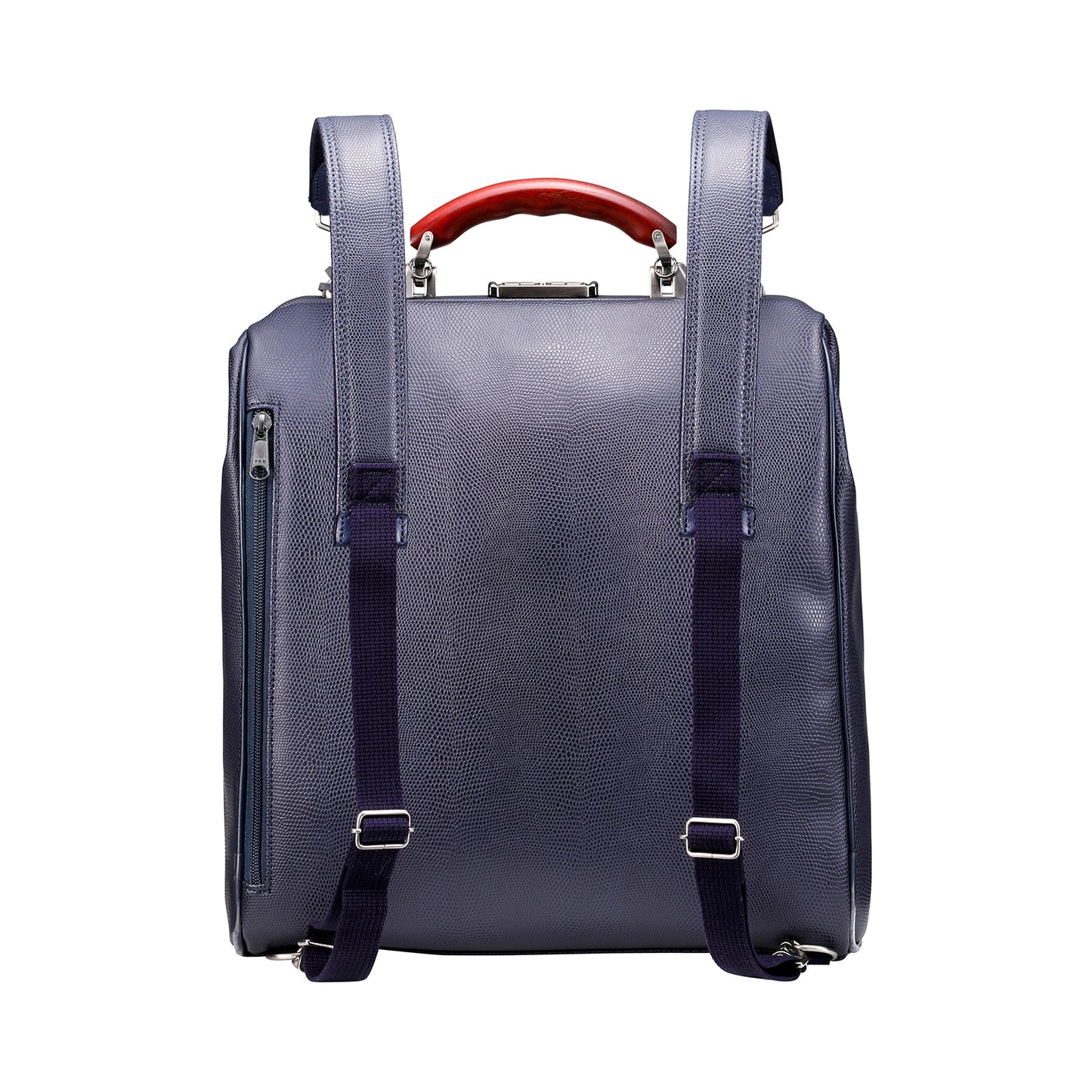 ◆豊岡鞄認定【本革ハンドルSET】ダレスバッグ 豊岡鞄 Lサイズ YK3【LIZARD】ネイビー