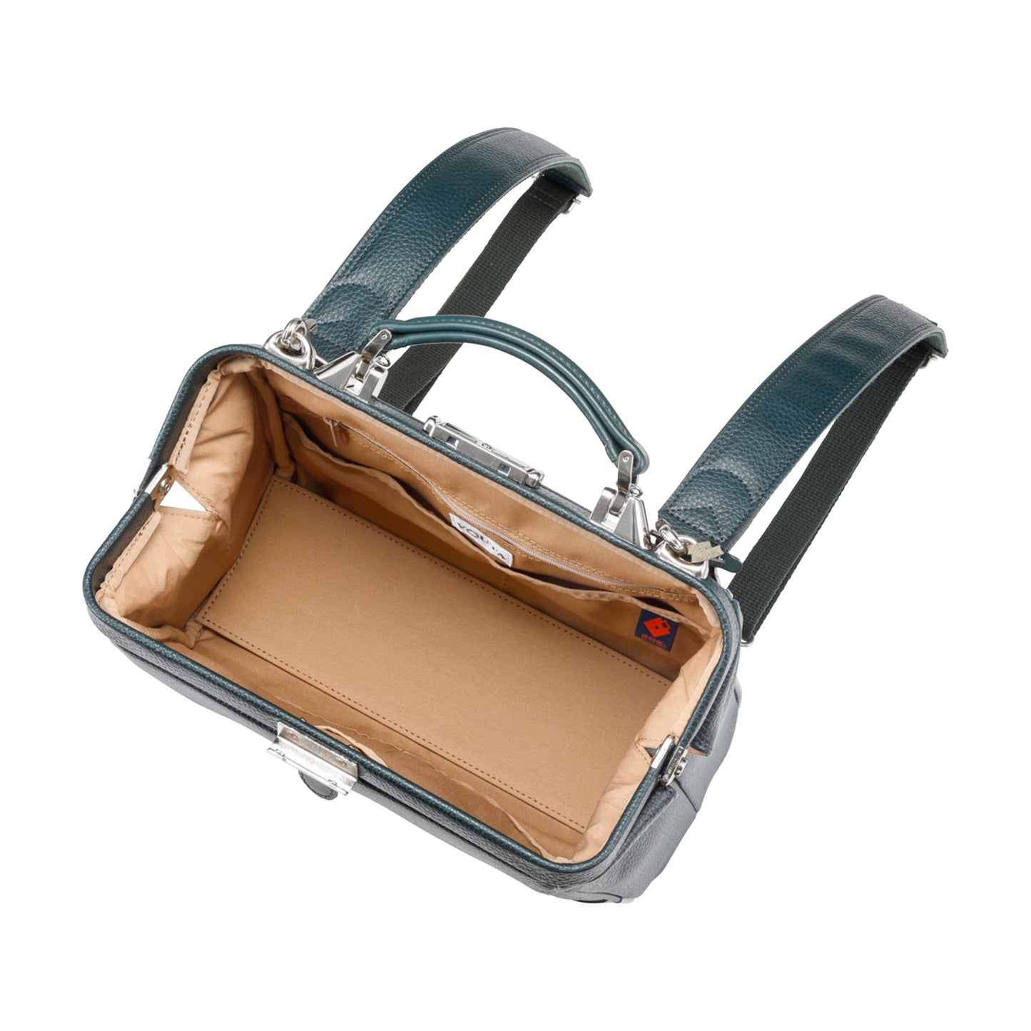 ◆豊岡鞄認定【ナチュラル木手ハンドルSET】ダレスバッグ 豊岡鞄 本革付属 XSサイズ YK59E【ELK】ダークグリーン