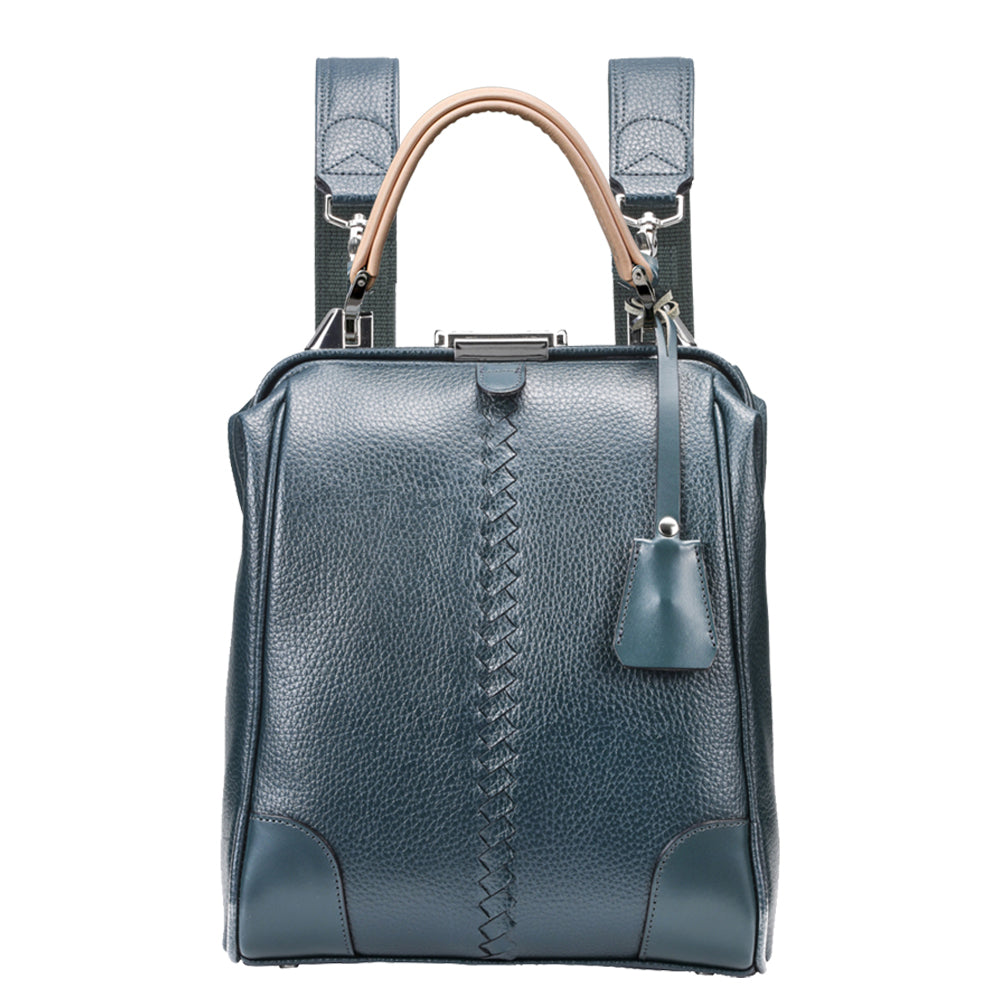 ◆豊岡鞄認定 【ヌメ革ロングハンドルセット】ミニダレスバッグ XSサイズ YK60【ELK】ダークグリーン