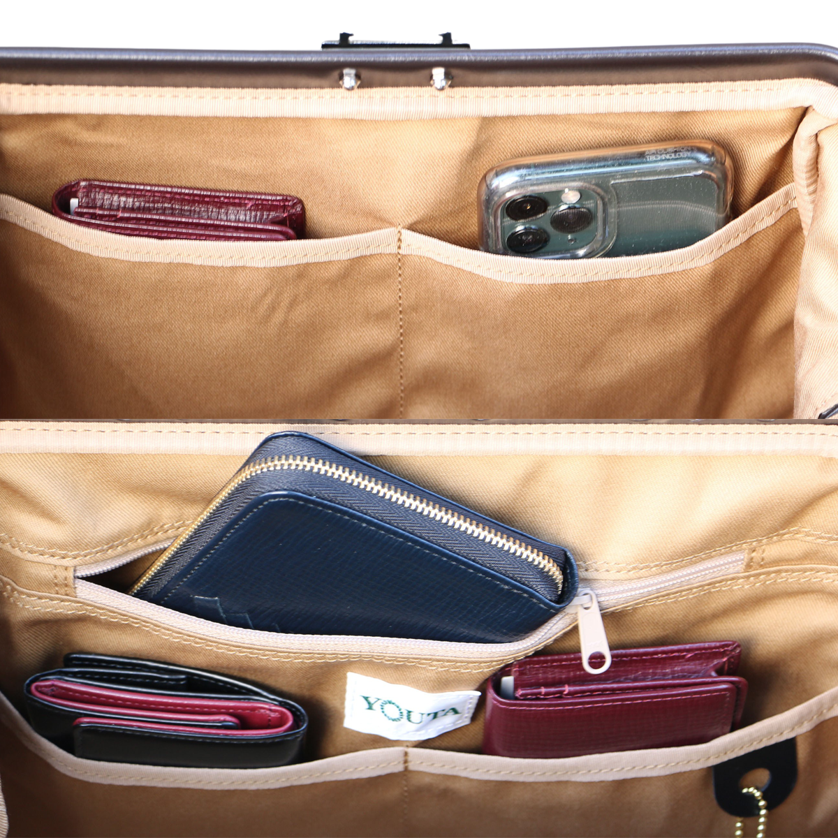 ◆ダレスバッグ 10個限定 Lサイズ 漆塗り木手SET YS3N 【Air】チョコ