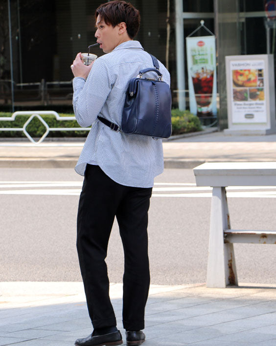 ◆【ブラック木手SET】 ミニダレスバッグ縦型 XSサイズ Y60 ネイビー