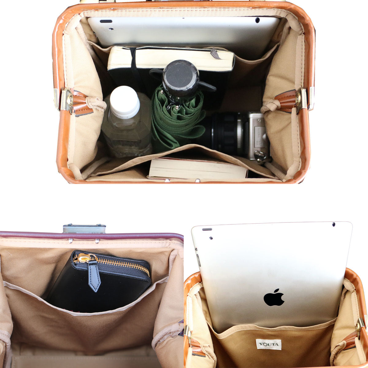 ◆ミニダレスバッグ XSサイズ 漆塗り木手SET Y60【LIGHT】チョコ