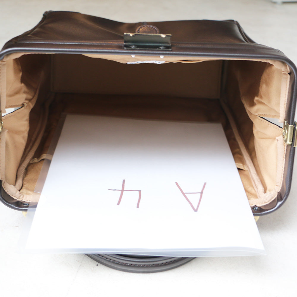 ◆【ウォルナット木手SET】ダレスバッグ 縦型Sサイズ Y9【LIGHT】バーガンディ