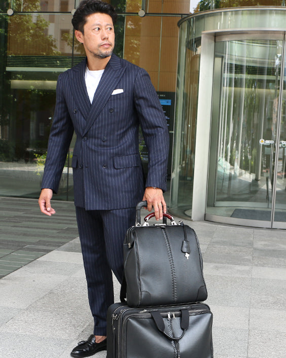 ◆豊岡鞄認定【本革ハンドルSET】ダレスバッグ 豊岡鞄 Lサイズ YK3【LIZARD】ブラック