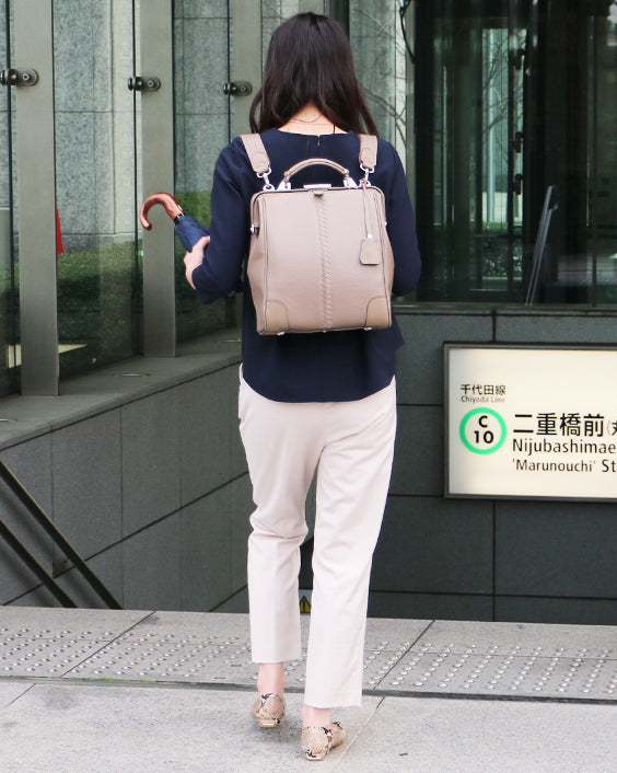 ◆豊岡鞄認定 【漆塗り木手SET】ダレスバッグ 豊岡鞄 Sサイズ YK9【ELK】トープ