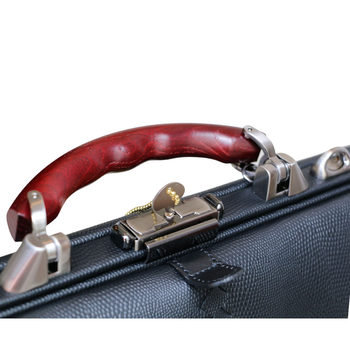 ◆豊岡鞄認定【ヌメ革ロングハンドルセット】ダレスバッグ 豊岡鞄 本革付属 Lサイズ YK3【LIZARD】チョコ