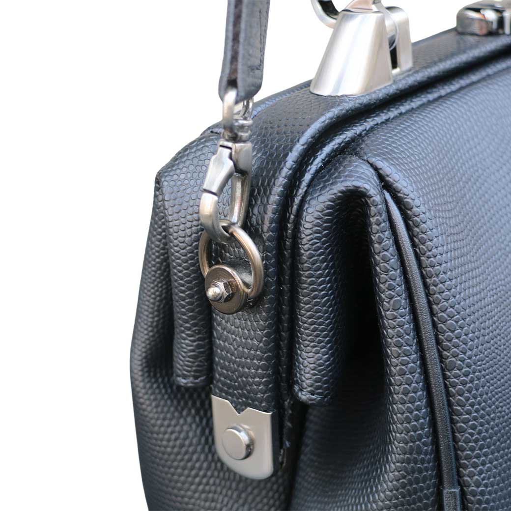 ◆豊岡鞄認定【漆塗りKIJIRO木手SET】ミニダレスショルダー 豊岡鞄 本革付属 XSサイズ yk31【Lizard】ブラック