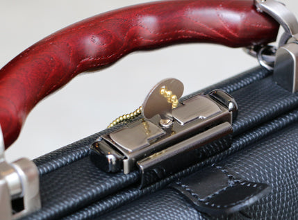 ◆豊岡鞄認定 【リザード カバンの骨セット】ダレスバッグ 豊岡鞄 Mサイズ YK3M【LIZARD】ネイビー