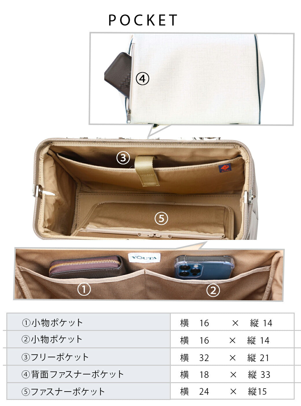 【カバンの骨セット】【15個限定カラーオクタビア】 横型ダレスバッグS YK-0004 【送料無料】