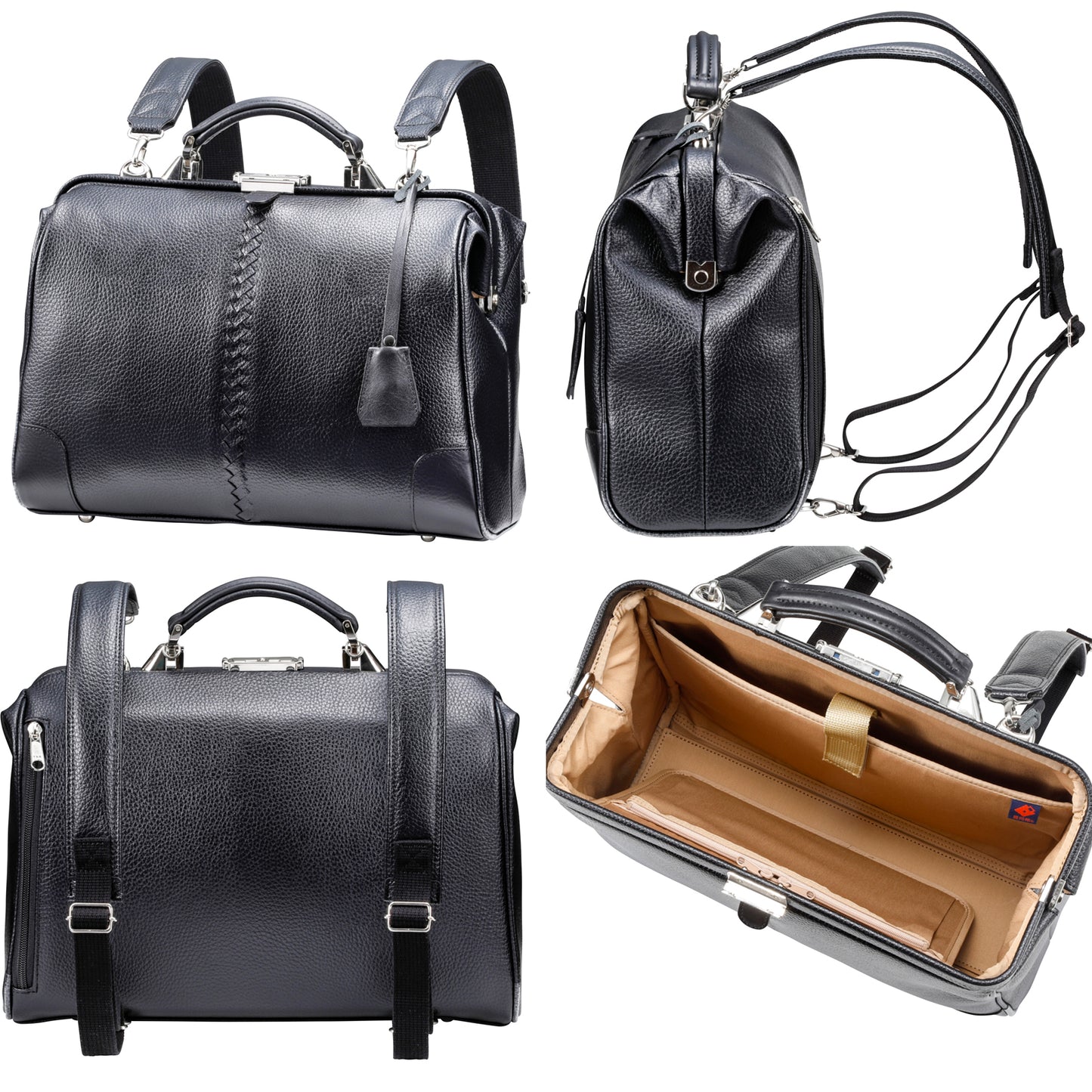 【べっ甲柄アセテートハンドルSET】豊岡鞄認定 ダレスバッグ 豊岡鞄 本革付属 Sサイズ YK4E【ELK】