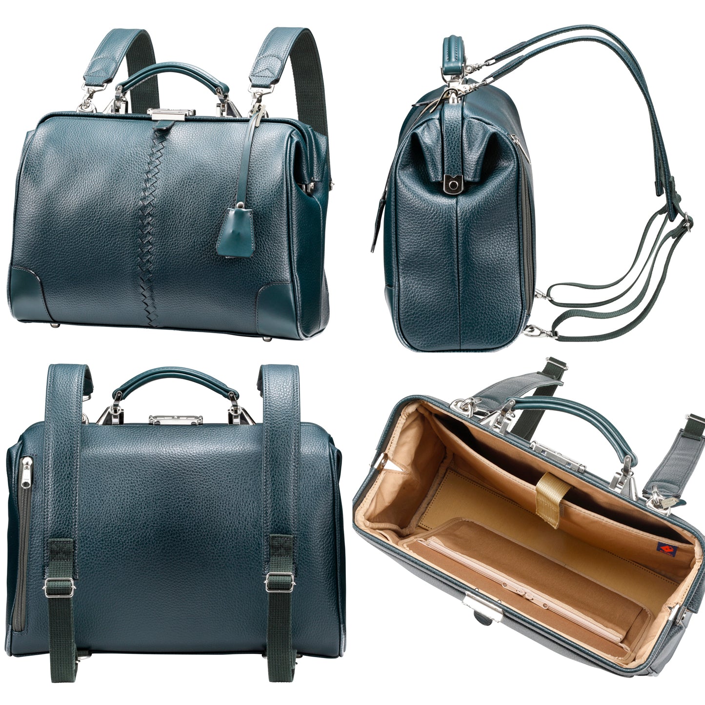 【べっ甲柄アセテートハンドルSET】豊岡鞄認定 ダレスバッグ 豊岡鞄 本革付属 Sサイズ YK4E【ELK】