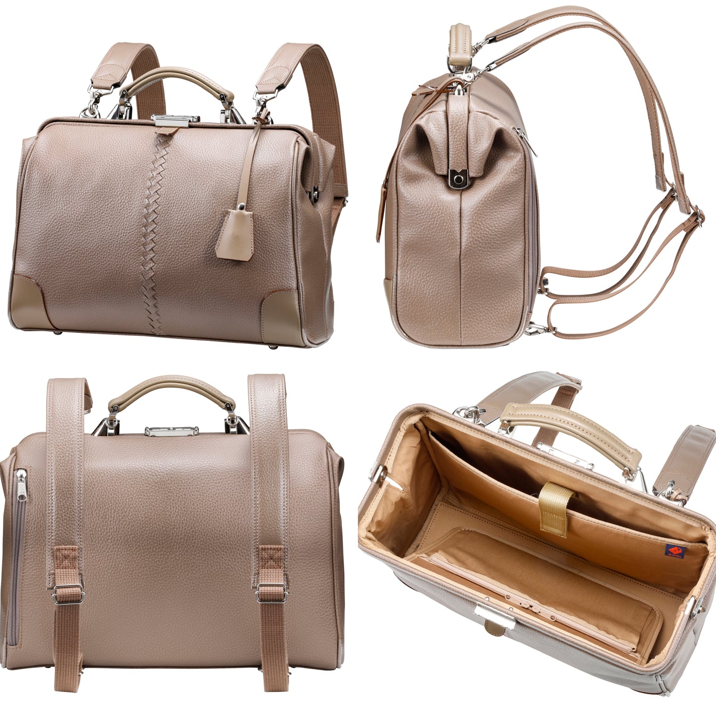 豊岡鞄認定【木手ウォルナットハンドルSET】ダレスバッグ 豊岡鞄 本革付属 Sサイズ YK4E【ELK】