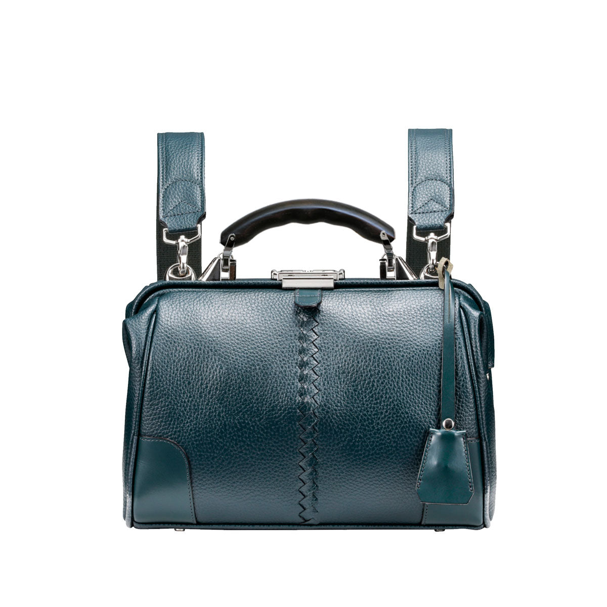 ◆豊岡鞄認定【ブラック木手ハンドルSET】ダレスバッグ 豊岡鞄 本革付属 XSサイズ YK59E【ELK】ダークグリーン