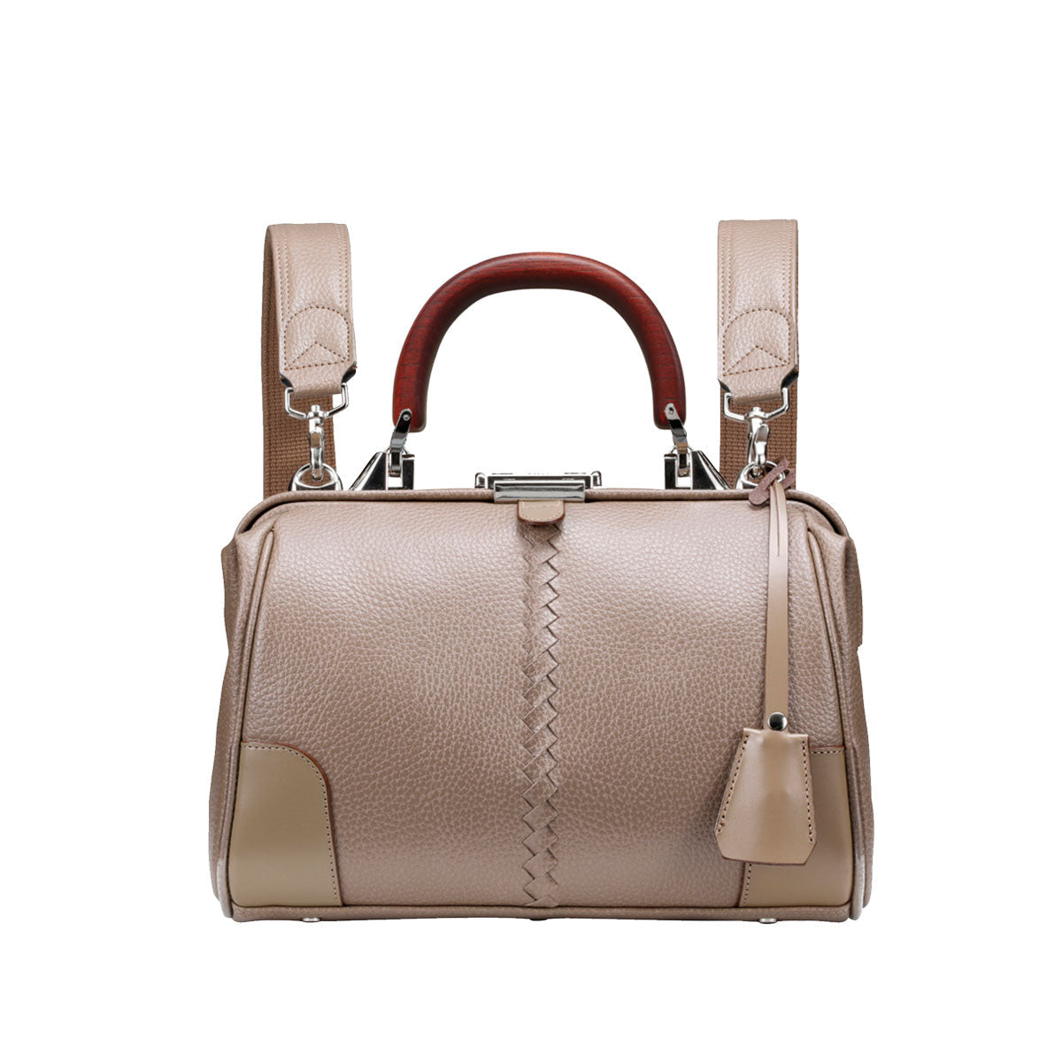 ◆豊岡鞄認定【カリンロング木手ハンドルSET】ダレスバッグ 豊岡鞄 本革付属 XSサイズ YK59E【ELK】トープ