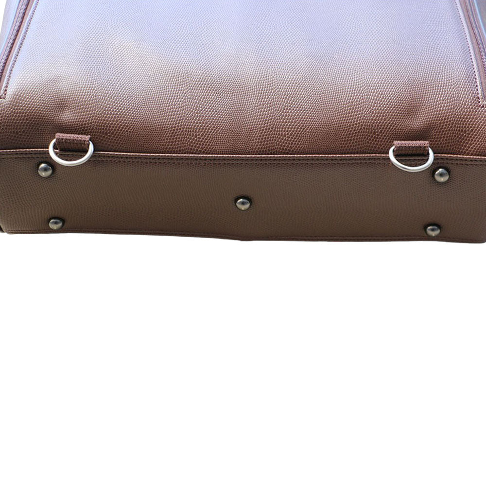 ◆豊岡鞄認定【本革ロングハンドルSET】ダレスバッグ 豊岡鞄 Mサイズ ロングハンドルSET YK7【LIZARD】チョコ