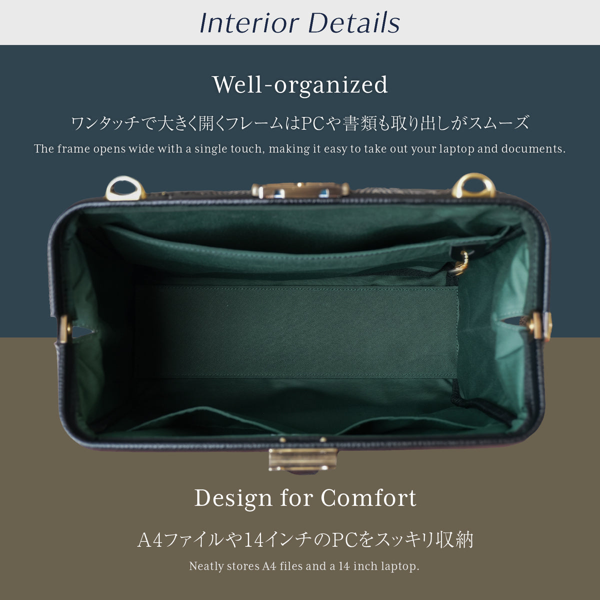 ダレスバッグ 横型 Sサイズ  20周年限定ツイード グレー カバンの骨セット YK4