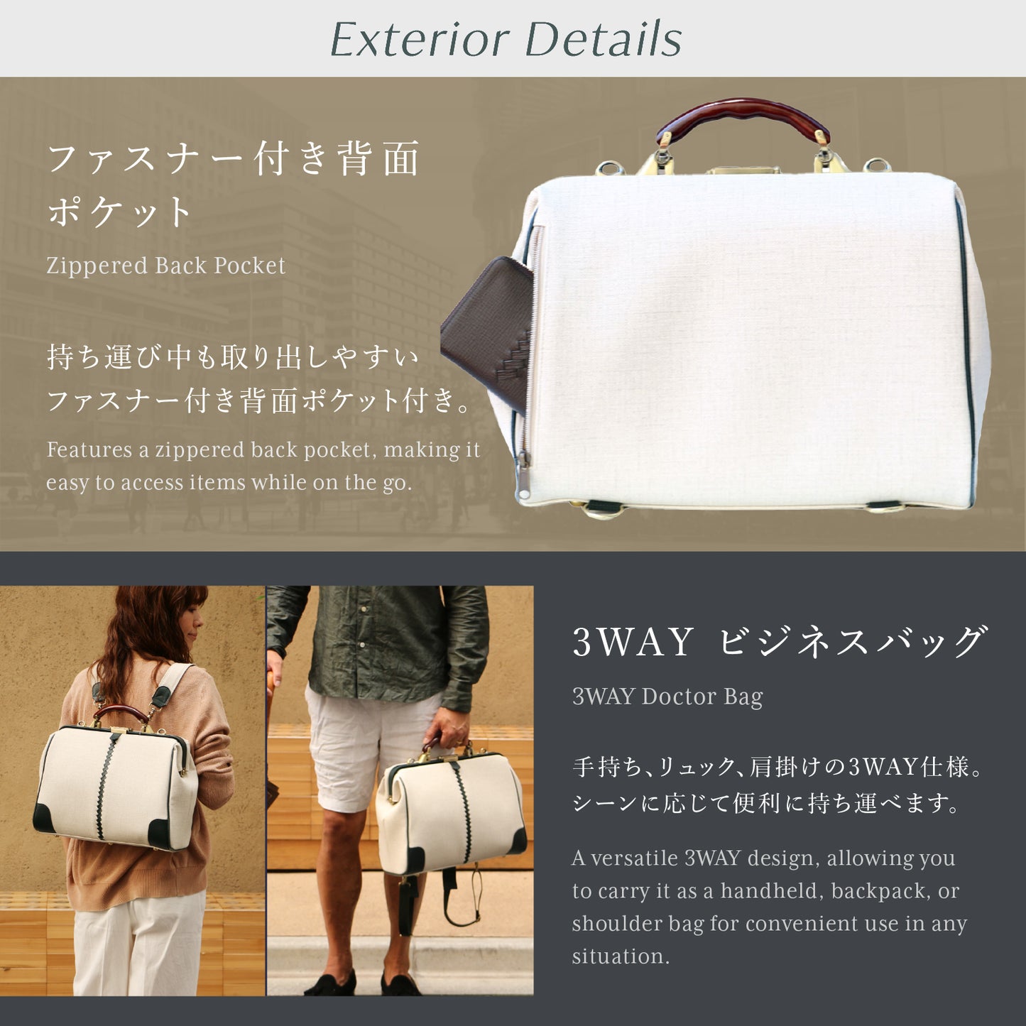 【15個限定カラー　オクタビア】横型ダレスバッグ S　YK-0004-OCTAVIA