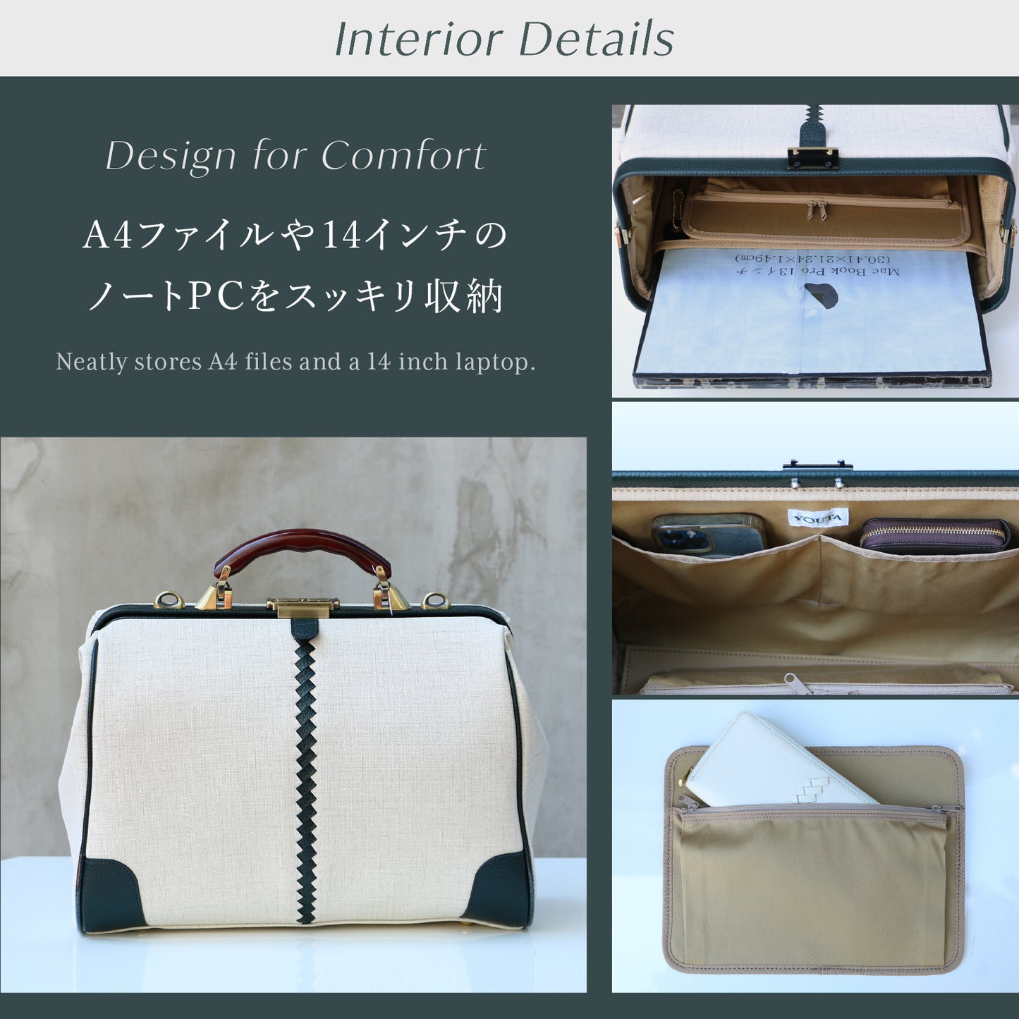 【15個限定カラー　オクタビア】横型ダレスバッグ S　YK-0004-OCTAVIA