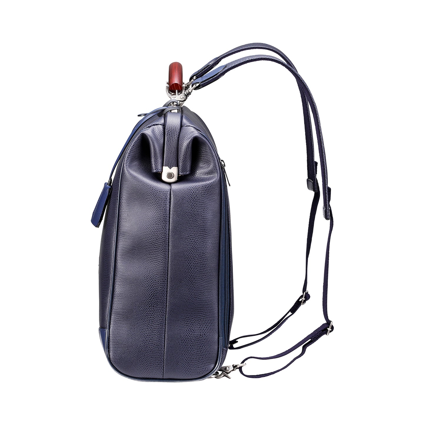 ◆豊岡鞄認定【本革ハンドルSET】ダレスバッグ 豊岡鞄 Lサイズ  YK3【LIZARD】ネイビー