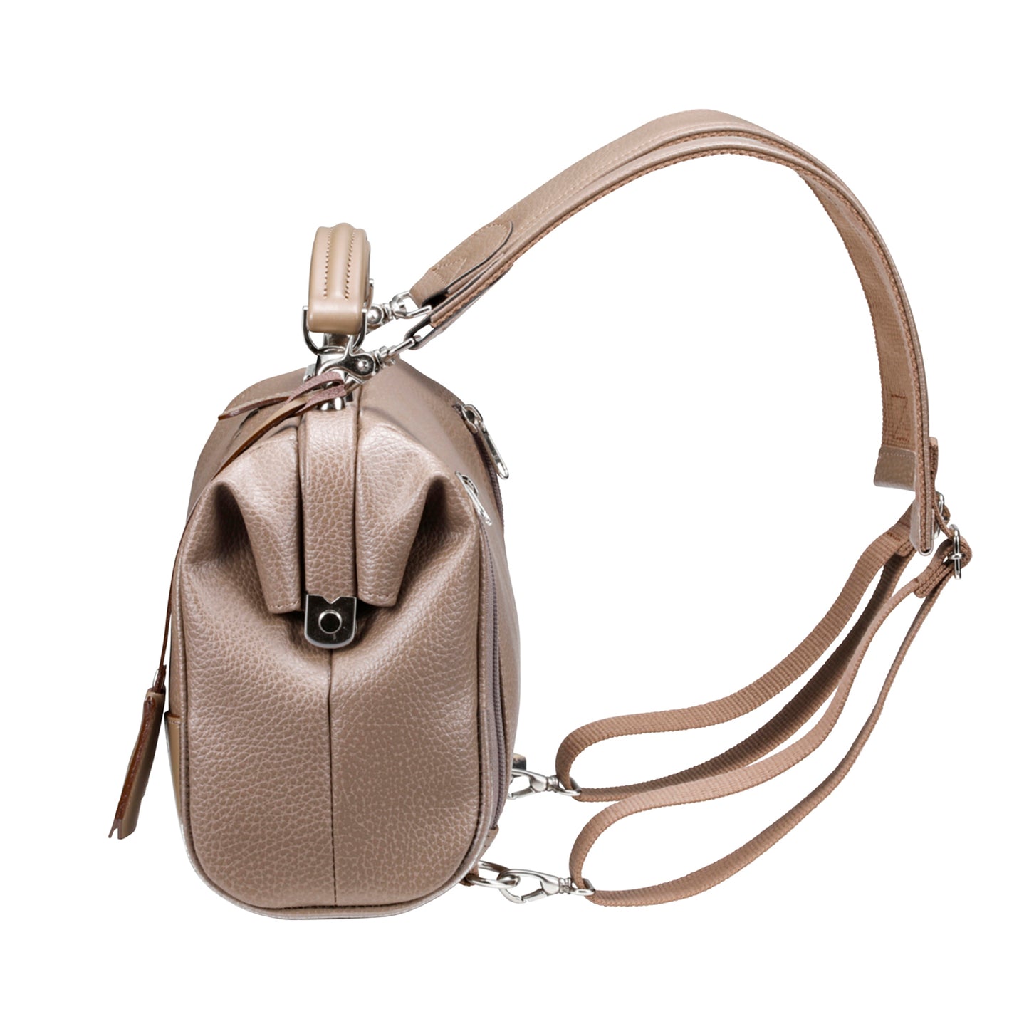 ◆豊岡鞄認定【ナチュラル木手ハンドルSET】ダレスバッグ 豊岡鞄 本革付属 XSサイズ YK59E【ELK】トープ