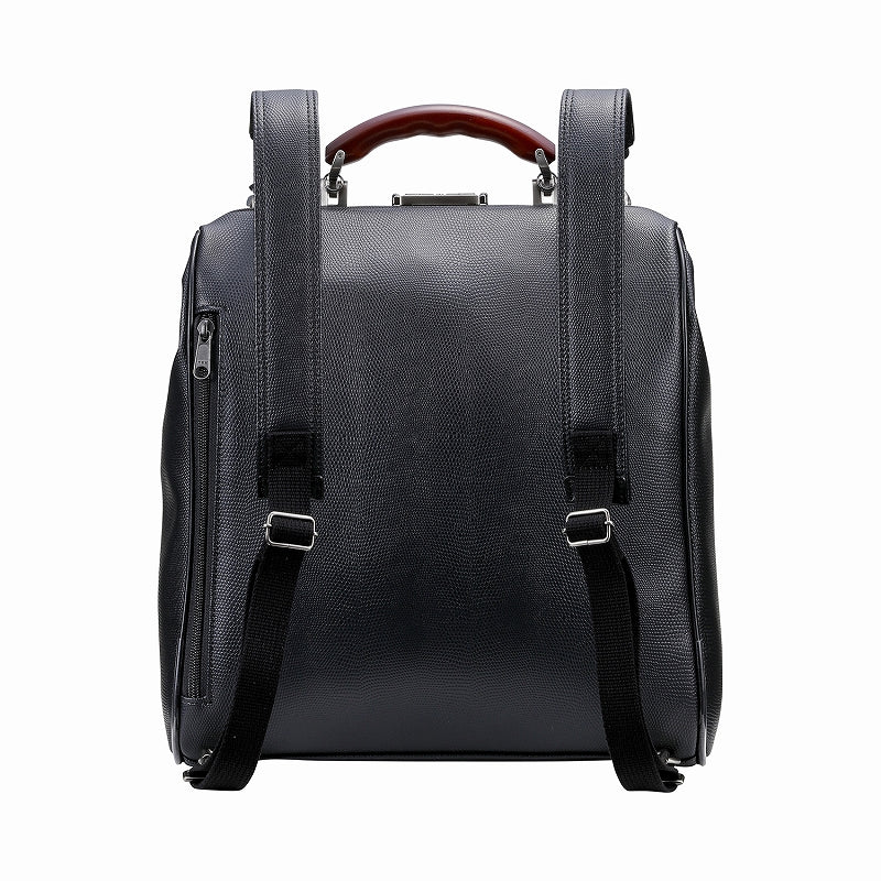 ◆豊岡鞄認定【漆塗りKIJIROロング SET】ダレスバッグ 豊岡鞄 Mサイズ ロングハンドルSET YK3M【LIZARD】ブラック