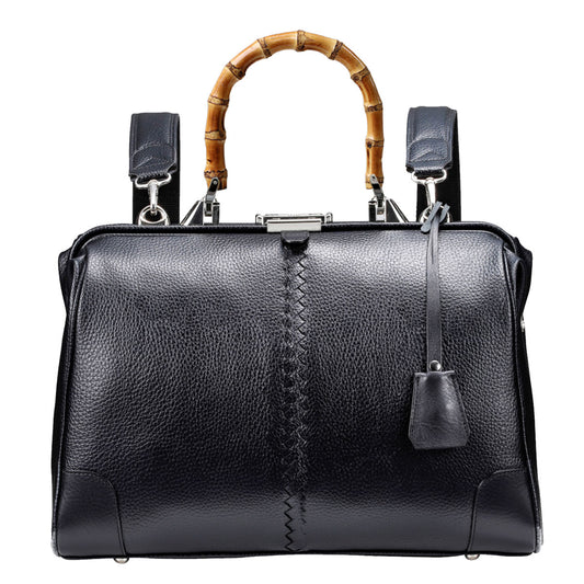 【ロングバンブーハンドルSET】豊岡鞄認定　ダレスバッグ 豊岡鞄 本革付属 Sサイズ YK4E【ELK】