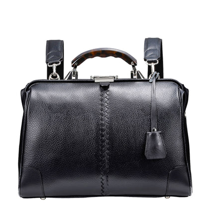 【べっ甲柄アセテートハンドルSET】豊岡鞄認定　ダレスバッグ 豊岡鞄 本革付属 Sサイズ YK4E【ELK】