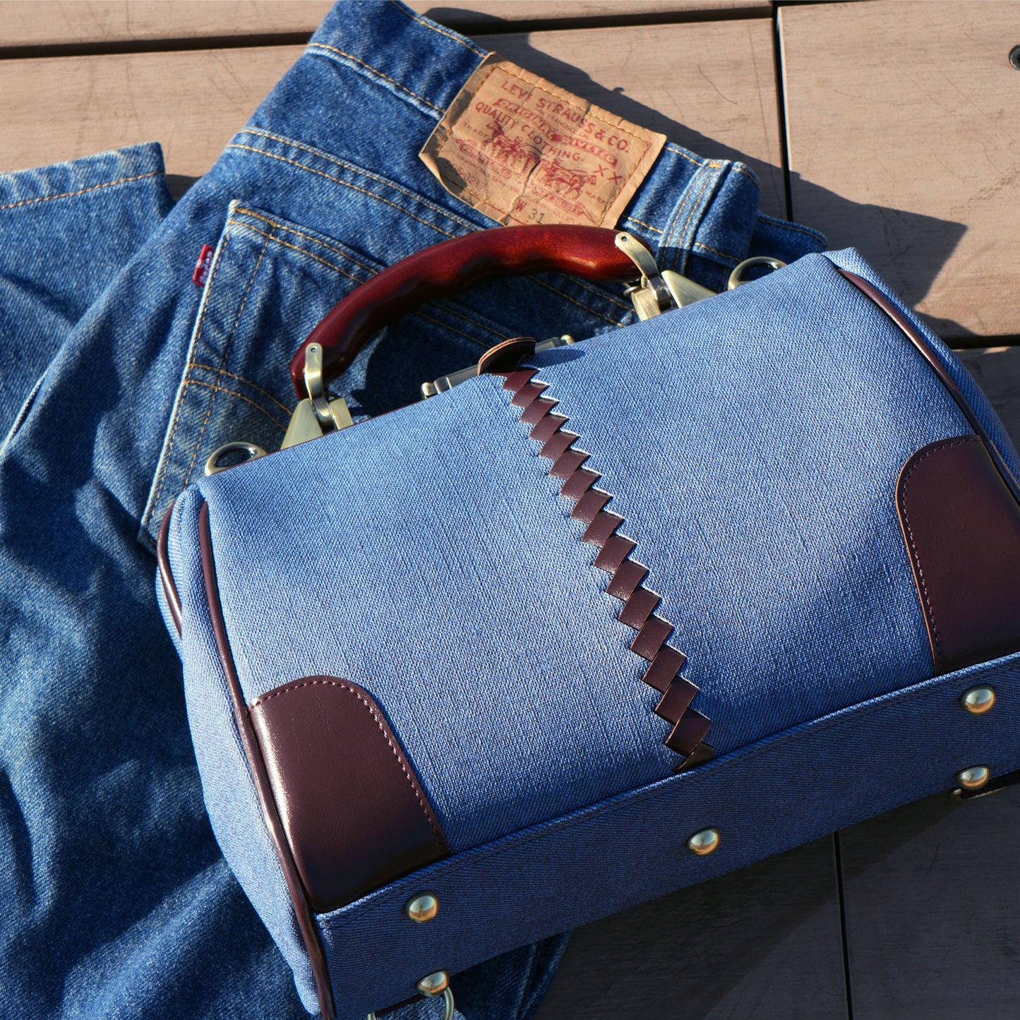 15個限定生産、2026春夏Limitedカラー「鳴門デニム」横型 ダレスバッグ S　YK4