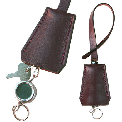 Key Clochette, Genuine Leather, with Retractable Strap, Spare Key Included Y-1099 [Nekopos Shipping - Date/Time Specificity Not Available]