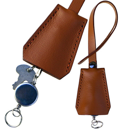 Key Clochette, Genuine Leather, with Retractable Strap, Spare Key Included Y-1099 [Nekopos Shipping - Date/Time Specificity Not Available]