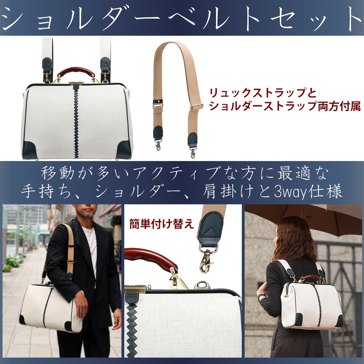 【15個限定カラーオクタビア】横型ダレスバッグ M　YK-0007-OCT