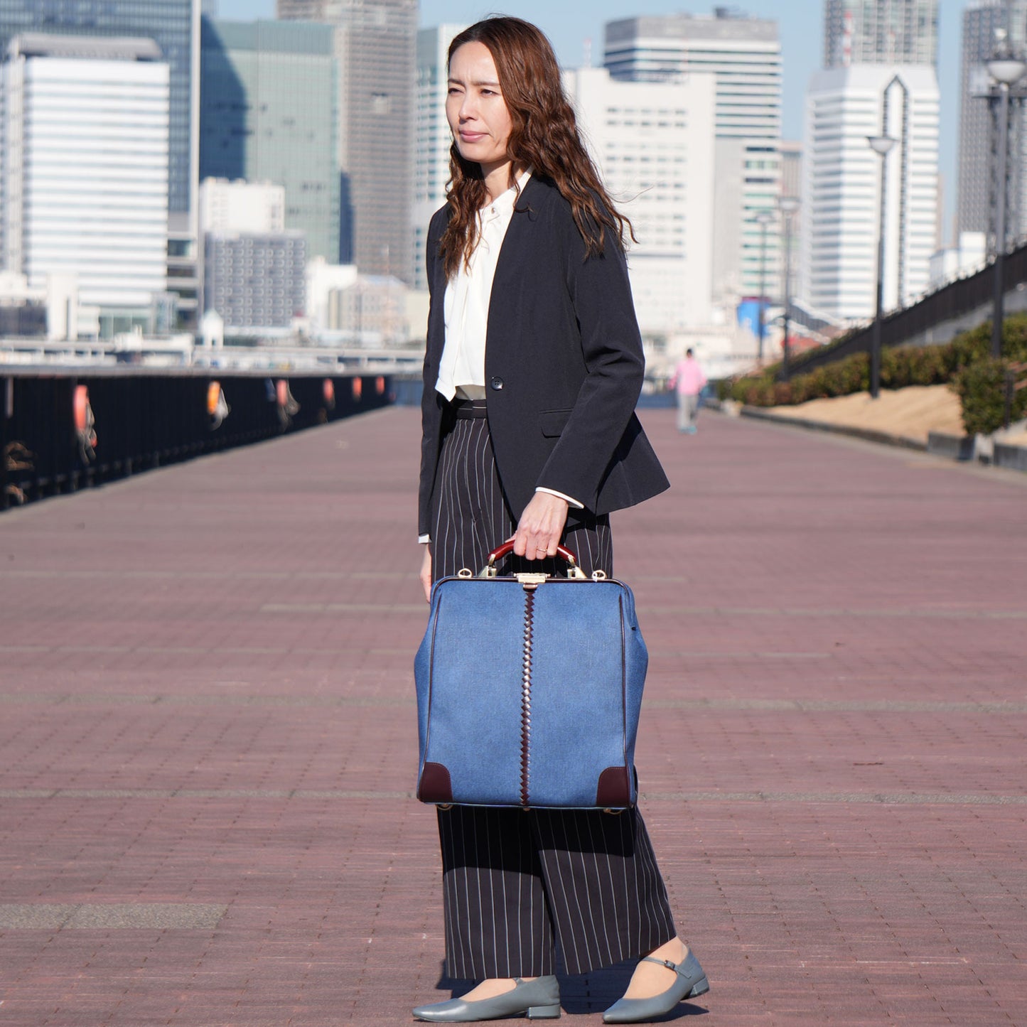 15個限定生産、2026春夏Limitedカラー「鳴門デニム」　縦型ダレスバッグL　YK3