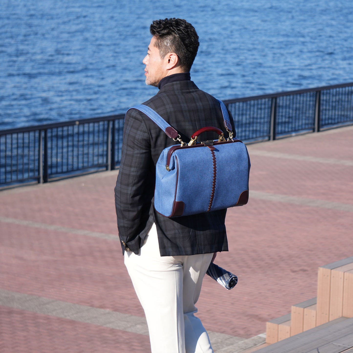 15個限定生産、2026春夏Limitedカラー「鳴門デニム」横型 ダレスバッグ S　YK4