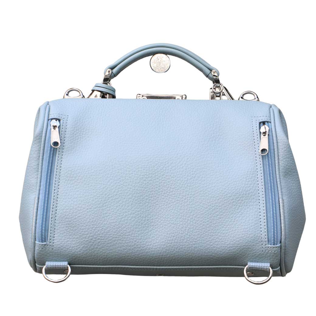 ◆豊岡鞄認定 ダレスバッグ【ウォルナット木手ハンドルSET】 豊岡鞄 本革付属 XSサイズ YK59E【ELK】スカイ