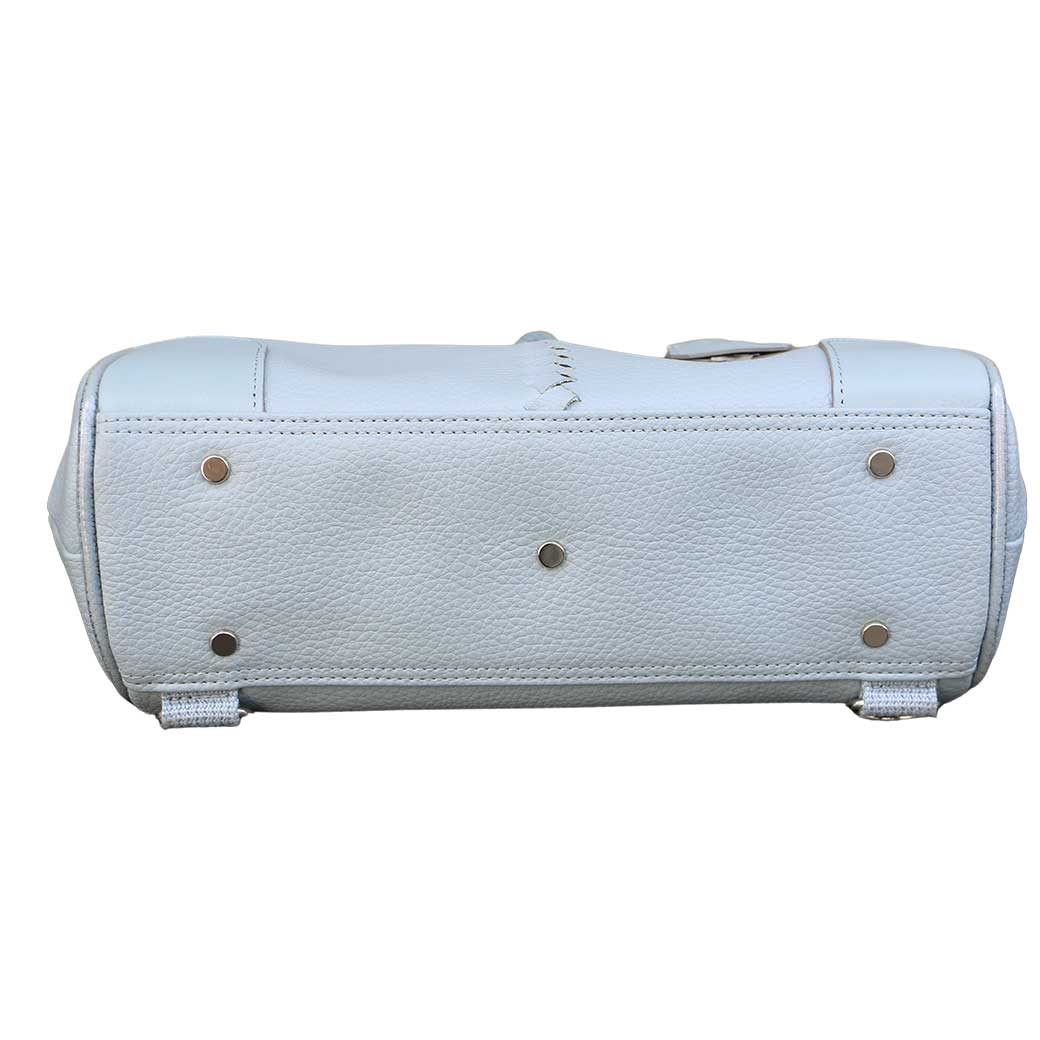 ◆豊岡鞄認定　【ヌメ革ロングハンドルセット】　ダレスバッグ 豊岡鞄 本革付属 XSサイズ YK59E【ELK】スカイ