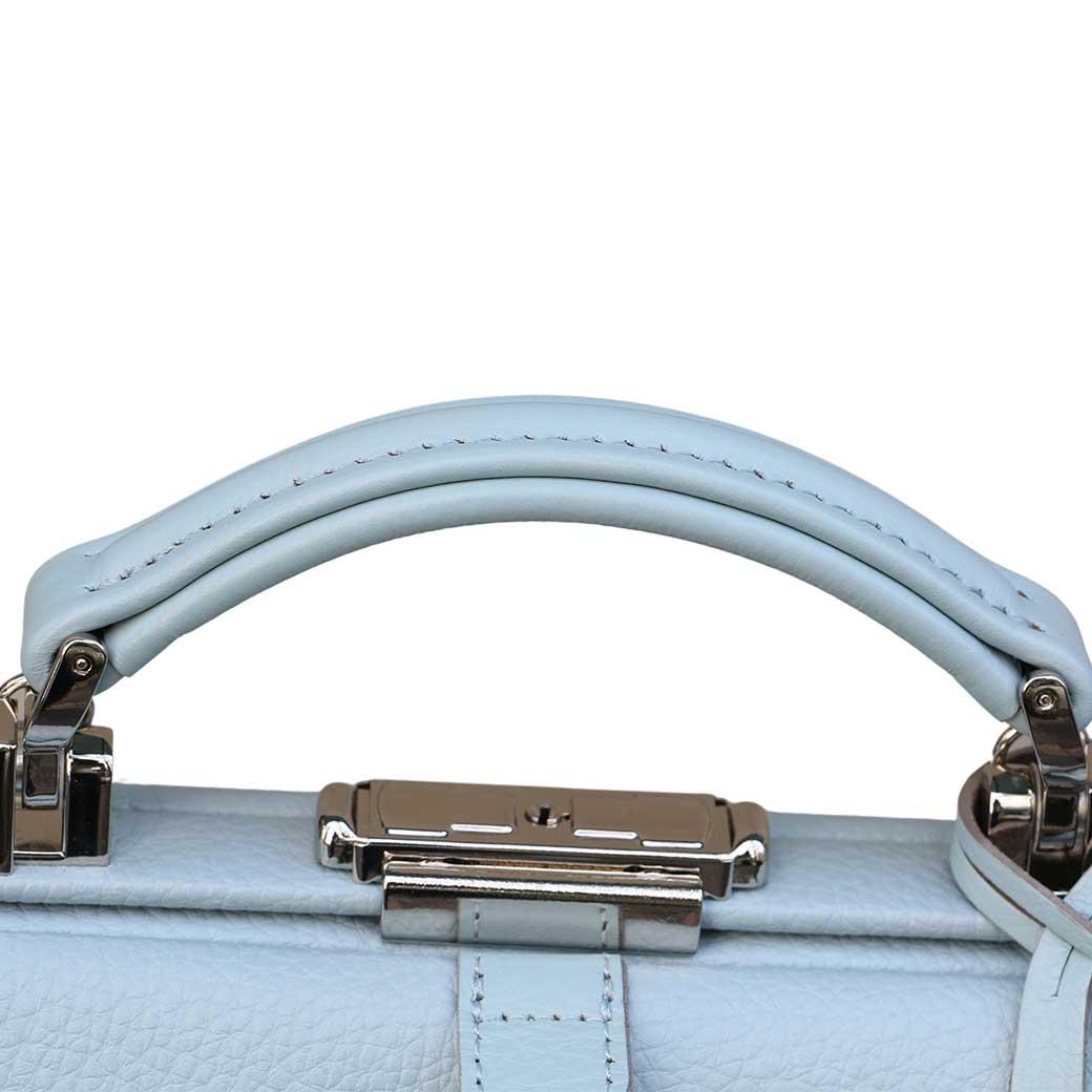 ◆豊岡鞄認定【カリンロング木手ハンドルSET】ダレスバッグ 豊岡鞄 本革付属 XSサイズ YK59E【ELK】スカイ